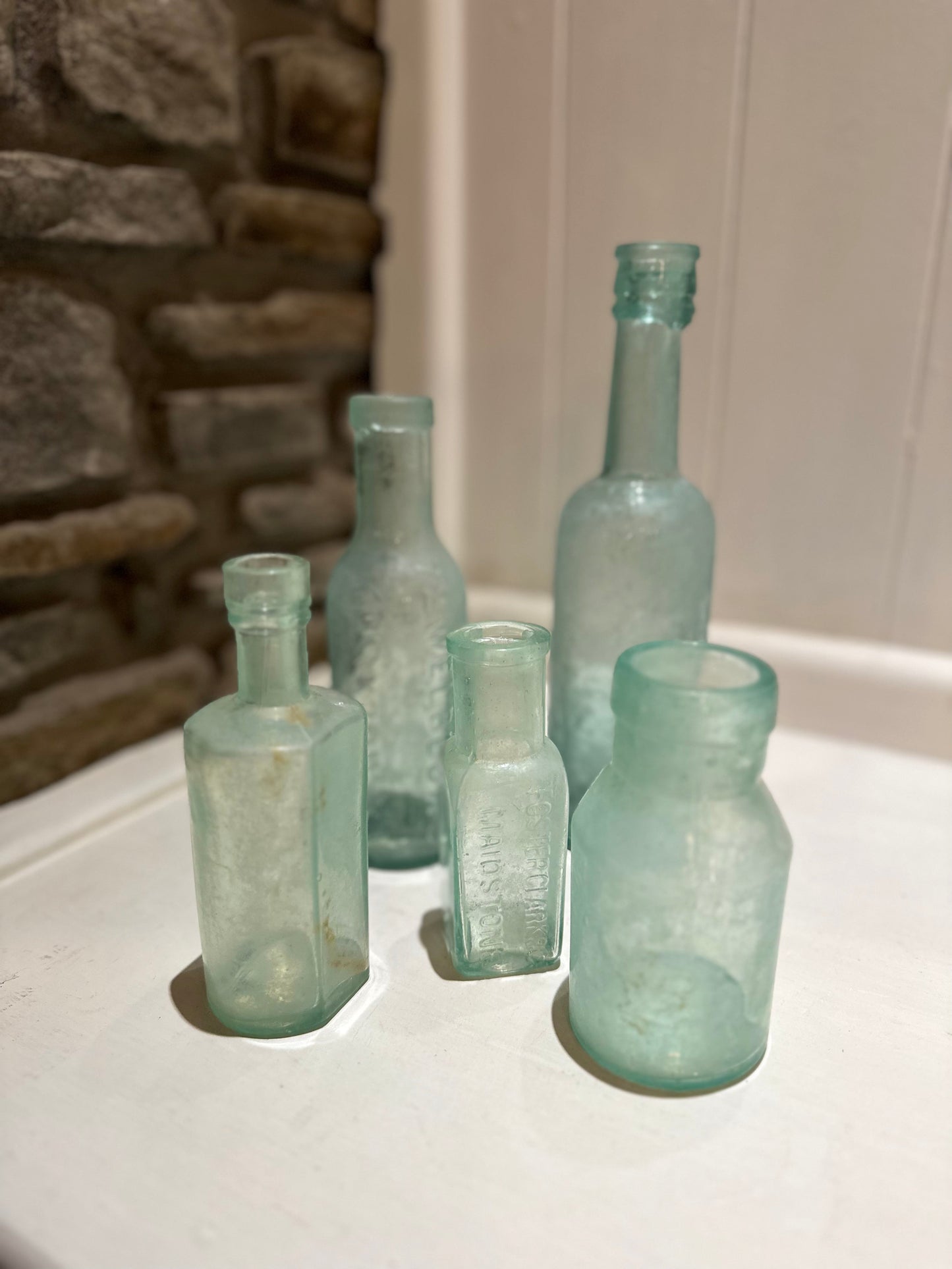 Hazy Vintage Glass Bottles