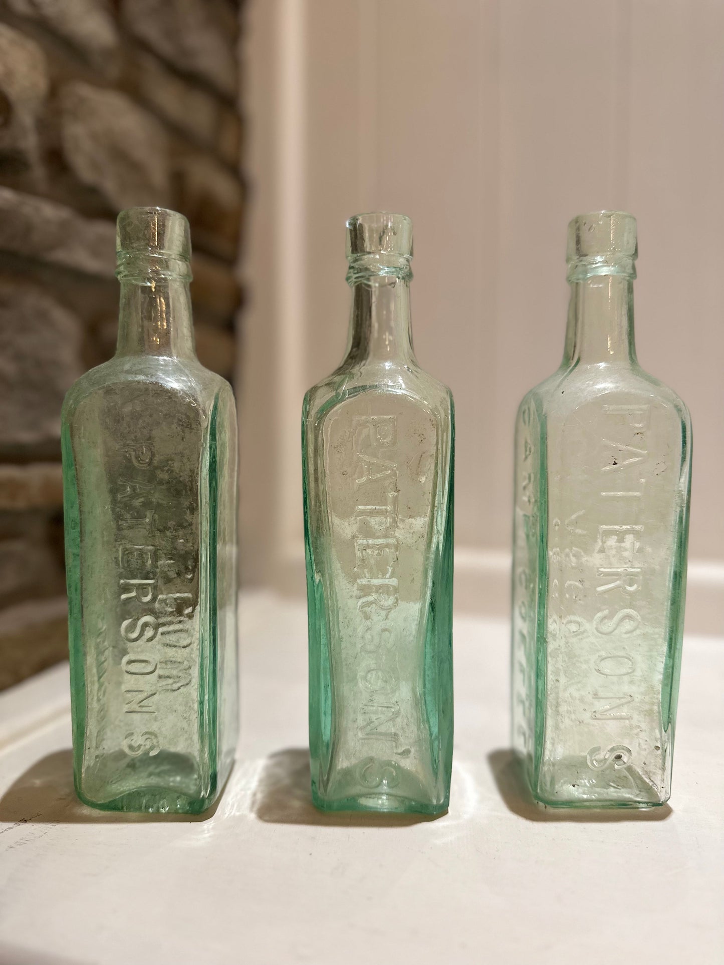 Green Vintage Glass Bottles